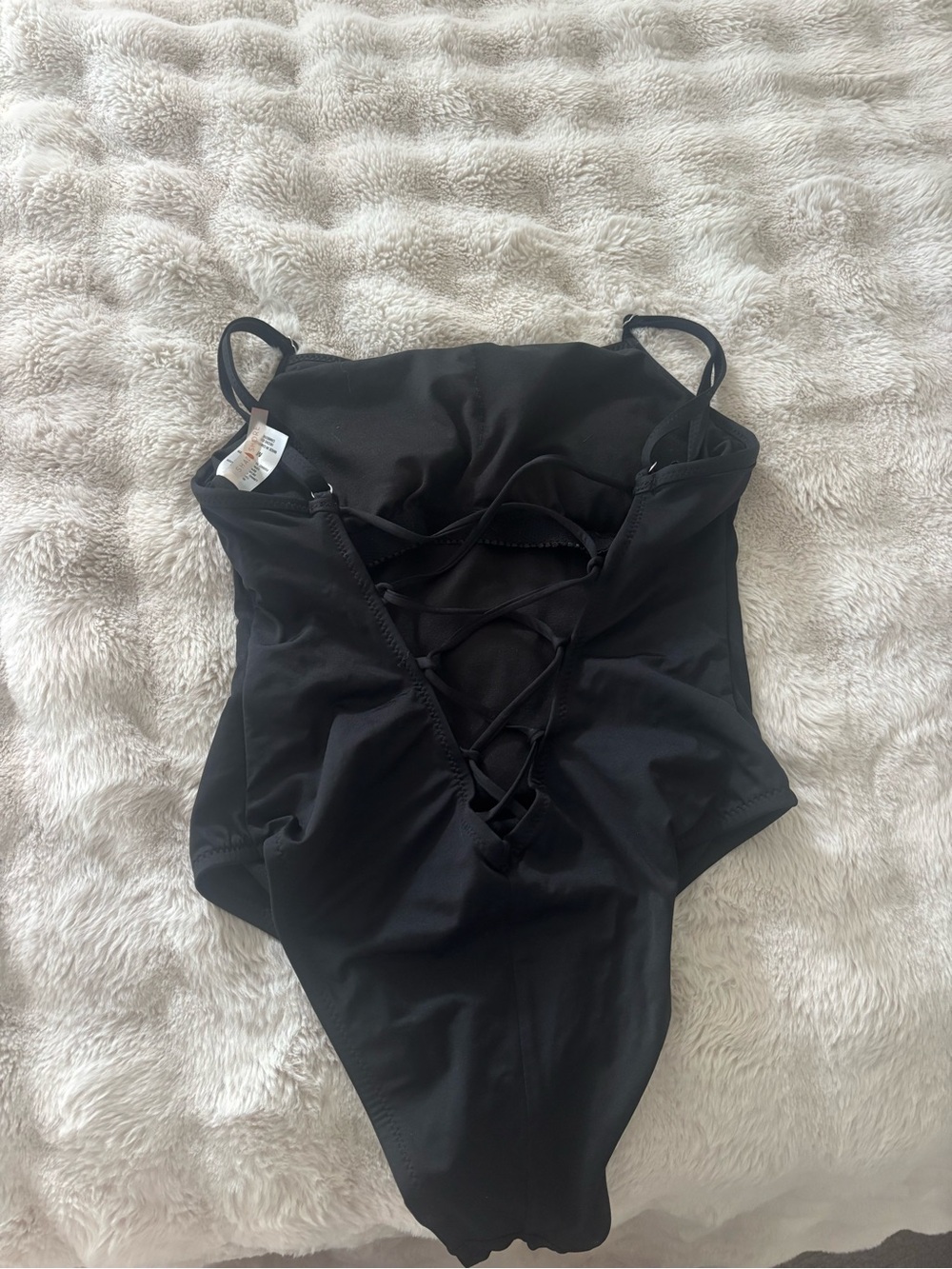 Black cross cross one piece swimsuit - Picture 2 of 3